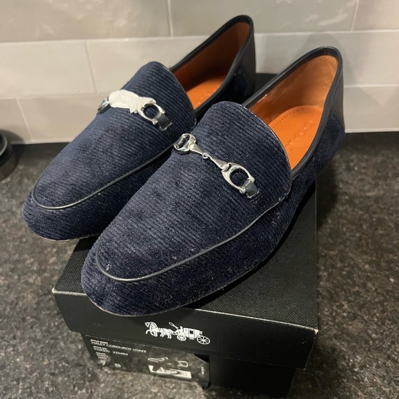 Coach Shoes - Coach Haley Loafer for Women Nav Size US 7 B Corduroy New In Box